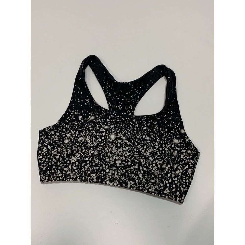 Pineapple Clothing Women’s Silver Chichi Stella Seamless Sports Bra Black Small